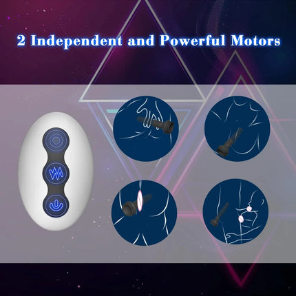 Remote Control Anal Vibrator Male Prostate Massager Wriggling Rotating Vibrating Anal Beads Adult Sex Toys with Suction Cup