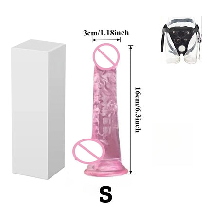 Realistic Black Wear Strap on Anal Plug G-Spot Masturbators Suction Cup Big Dildos Butt Plug Long Dick Adult Sex Toy for Women18