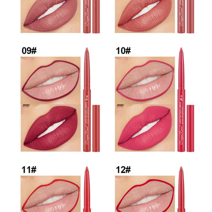 Lip Liner Lipstick Pen Waterproof Lasting Hook Line Lip Pen Matte Beginner Automatic Lips Liner Bean Paste Lip Contour Cosmetics