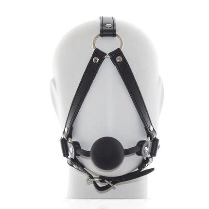 Leather Harness Head Bondage Belt Mouth Gag Balls Adult Games Slave BDSM Restraints Sex Tools For Couples women Erotic Toys