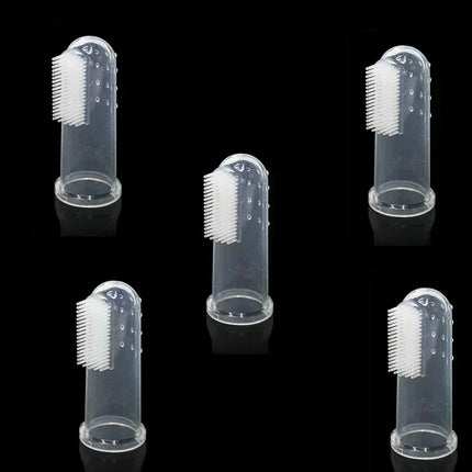 5pcs Super Soft Pet Finger Toothbrush Dog Brush Bad Breath Tartar Teeth Care Tool Dog Pet Supplies Cepillo Para Perro