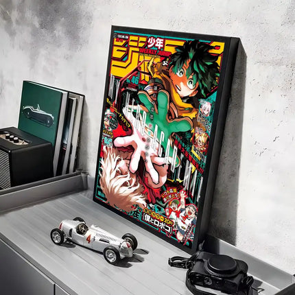 My Hero A-Academia Poster Stickers Mural Painting Self-Adhesive Wall Decals for Bedroom Living Room Home HD Decor Gift