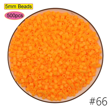 DIY Plastic 5mm Perler Hama Beads Fuse Beads Toys Eco-friendly Material Pegboard Iron Pixel Puzzle Birthday Gift for Boys Girls