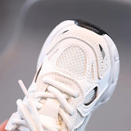 Spring and Autumn Children Sports Shoes Unisex Kids Sneakers Mesh Upper Breathable Basketball Shoes Tennis Casual Flats Footwear
