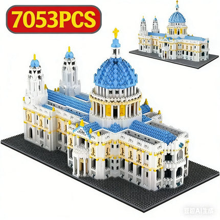 Micro Particle St. Paul's Cathedral Building Kit, Realistic Architectural Model Buildable Set, Educational STEM Toy & Creative S