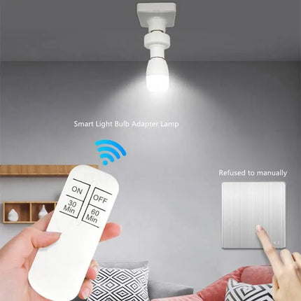 Wireless E27 Led Bulb Holder AC 110-240V Socket Lamp Base Adapter Converter with Remote Control ON/OFF Timmer for Light Bulb
