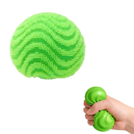 NeeDoh Fuzz Ball Wonder Waves Sensory Squeeze Toy Textured Stress Relief Fidget Ball for Adults Kids