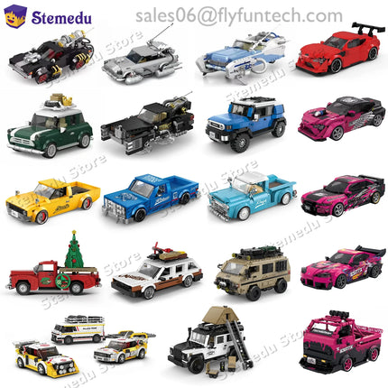 MOC PB8801-8849 Technical Speed Car MX5 Racing Car Model Camper Container Building Block Brick Assembly Toys Kids Xmas Gift