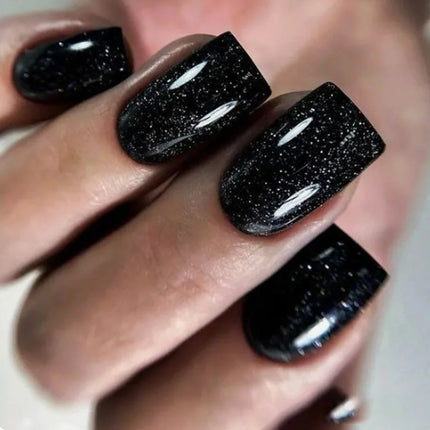 24Pcs Simple Square Head Fake Nail with nude design White Gradient French Press on False Nails Short Full Cover Nail Tips