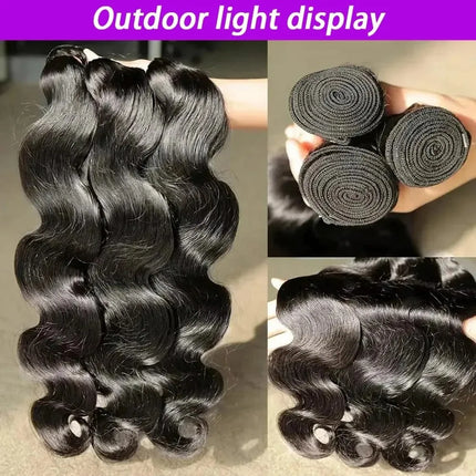 Body Wave Brazilian Human Hair Bundles Unprocessed Virgin Hair Weave 26 28 30 32 Inches 4Bundles Body wave Human Hair Extensions