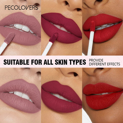 Waterproof Lipstick Lip Gloss Makeup Non-stick Cup Lip Tint Matte Long Lasting Nude Liquid Lip Stick
