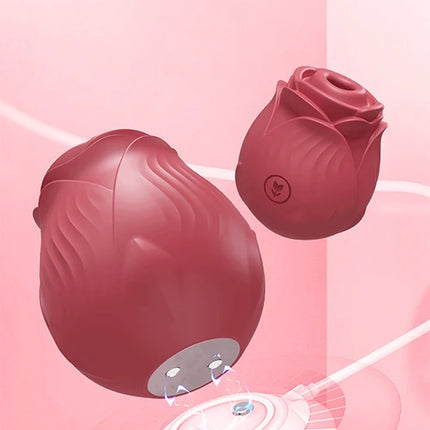 Rose Sucking Sex Toys Dildo Vibrator for Women 3-in-1 Thrusting G-Spot Anal Vibrators Stimulator Female Vibrating Egg Adult Toys