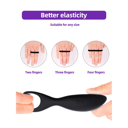 2 In1 Penis Ring Vibrator Butt plug Male Chastity Cock Rings Clit Stimulator Delay Ejaculation Male Masturbator Aldult Sex Toys