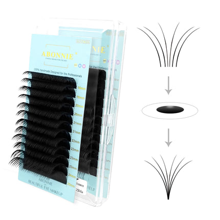ABONNIE Cashmere Individual Eyelash Extension Classic Lashes Extensions Trays Matte Black Soft Mink False Eyelashes