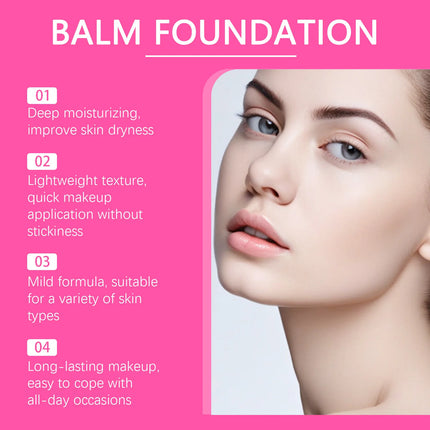 Peptide Bounce Balm Foundation Hydrating Age Defying Makeup For Mature Skin Full Coverage Waterproof Hydrating Balm Foundation