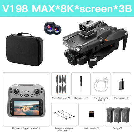 Lenovo V198 MAX GPS Drone 8K Profesional 4K HD Camera  Brushless Laser Obstacle Avoidance Foldable Quadcopter Aerial Optical