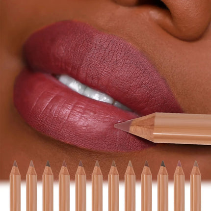 Matte Lip Linen Set, Natural Nude Lipstick Kit, Long-Lasting Waterproof, Valentine's Day Gift for Women & Girls, 1, 3, 4, 12Pcs
