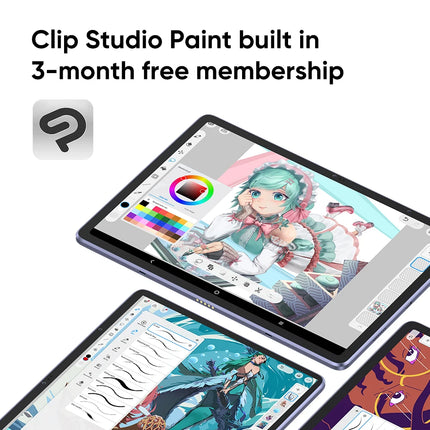 XPPen Magic Drawing Pad 12.2 inches Tablet Android 8GB/256GB 8000mAh with X3 Pro Slim Stylus 60 Tilt Android 14 Drawing Tablet