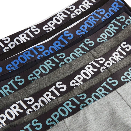 5-Piece Set Comfortable Breathable Wide Waistband Underwear for Boys 8-12 Years Old Student Boxer Briefs Boys Flat Briefs