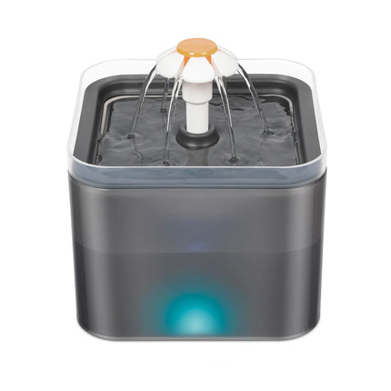 2L Automatic Cat Water Fountain with LED Nightlight, USB Powered Quiet Pump with Filter for Cats and Small Dogs