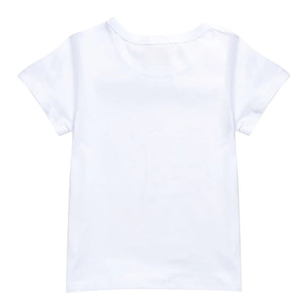 Bluey Girls T-shirt Kids' Clothing Summer Printed Cartoon Tees Short Sleeve Kids' Cotton Outfits Tops