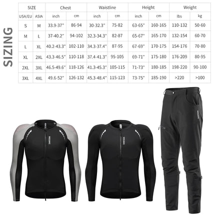 WOSAWE Men Motocross Jacket Motorcycle Pants CE Body Soft Armor Shirts Reflective Anti-fall Moto Racing Protective Gear Clothing