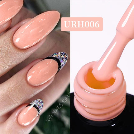 UR SUGAR 7ml Pink Nude Natural Rubber Base Gel Nail Polish Semi Permanent Chrome Sequins Soak Off Construction UV Gel Varnish