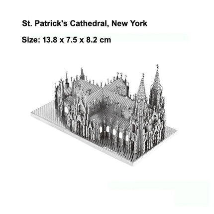 Church 3D Metal Puzzle Cologne Cathedral model DIY Laser Cut Jigsaw Model For Adult Educational Toys Desktop decoration