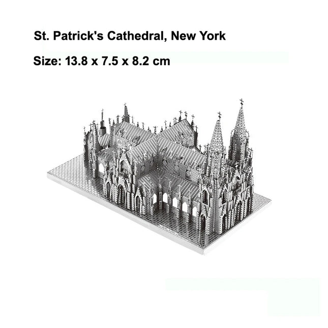 Church 3D Metal Puzzle Cologne Cathedral model DIY Laser Cut Jigsaw Model For Adult Educational Toys Desktop decoration