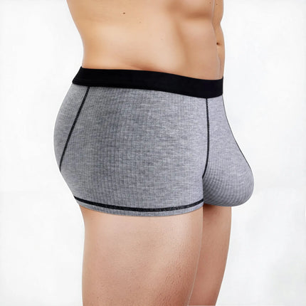 Men's underwear with large scrotal pocket and large stretch flat-leg pants