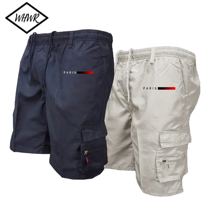Men's Tactical Shorts Elastic Waist Cargo Work Shorts Men Outdoor Casual Street Style Jogging Shorts Loose Work Casual Shorts