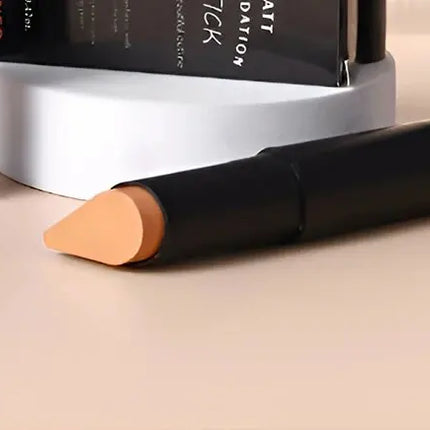 VINCINER Matte Stick Foundation Cream Long-Wear Waterproof Covers Dark Circles Full Coverage Concealer Stick for Base Makeup
