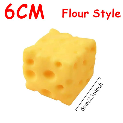 4 Styles Jumbo Cheese Squishy Toy 6/7CM Soft Squeeze Stress Ball, Slow Rising Shapeable ASMR Sensory Toy Anti-Stress Relief Gift