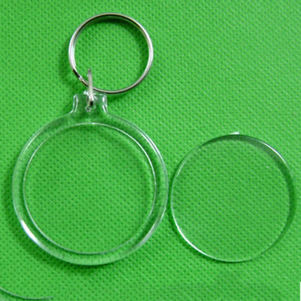 Photo Frame Keychian Acrylic Rectangle Insert Picture Frame Keyring Key Holder DIY Split Ring Gift for Women Ladies Girls