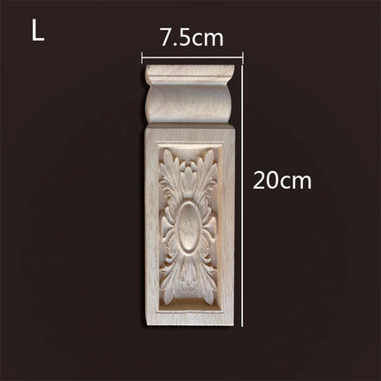 Applique for Furniture In Wood Figurines Moulding Decal Carved Wedding Decoration Maison Accessories Stair Decoration Wood Onlay