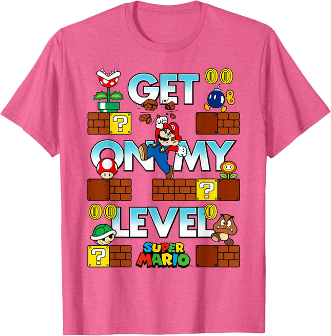 classic game Super Mario graphic unisex 100%cotton shirt, 2026 summer New Men vintage fashion O-neck Japanese Harajuku T-shirt