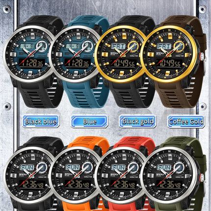 SANDA Fashion Brand Sport Electronics Watches for Men Outdoors Analog Digital Man Watch Luminous Waterproof Backlight Wristwatch