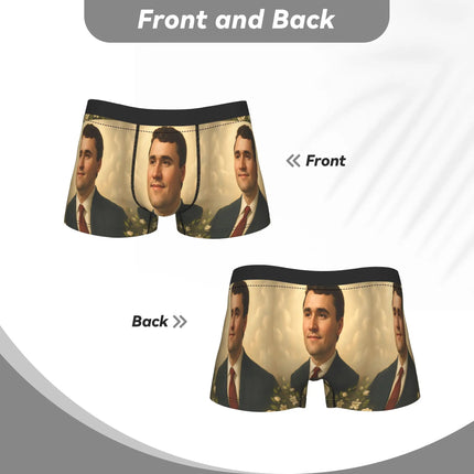 Charlie Kirk Angelic Advocate  Underwear  Funny Panties Printed Boxer Brief For Men 3D Pouch Plus Size Boxershorts