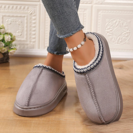 Women's Winter Fur Shoes Male Ankle Boots Platform Slippers Home Warm Fashion Outdoor Basis Thick Wool Wool Short Boots
