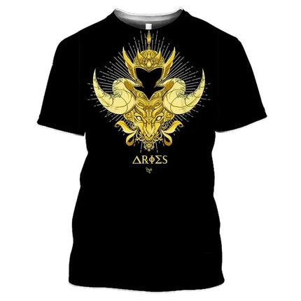 Summer Saint Seiya Anime 3D Printed T-Shirts Men Women Casual Fashion Oversized Short Sleeve T Shirt Male Tees Tops Man Clothing