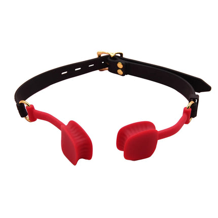 Silicone SM Mouth Gag with Restraint Strap, Female Bondage & BDSM Accessory Sex Toys
