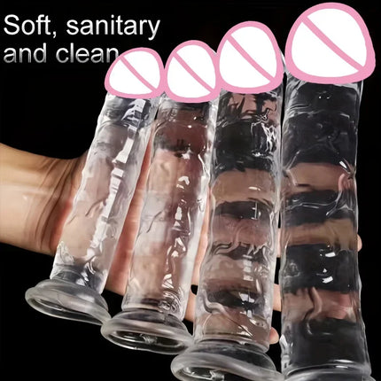 Cheap Jelly Dildo 5 Sizes Realistic Butt Plug Suction Cup Big Dick Soft Masturbators G Spot  Anal Sex Toys For Women Men Gay 18+