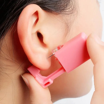 1Pcs Disposable Safe Painless Ear Piercing Tool, Healthy Sterile Puncture Kit Earring Studs Nose Rings Piercing Gun Set