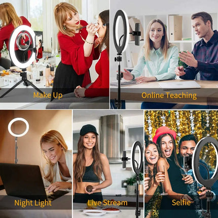 16/26/33cm Selfie Ring Light Photography Fill Lighting Led Ring Lamp For Phone Video Recording Live Broadcast Selfie Fill Light