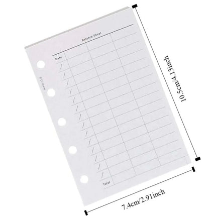 50Sheets M5 A8 Loose-Leaf Notebook Refill Paper 5-hole Line Grid Inner Refill Binder Paper Pages Daily Monthly Weekly Agenda