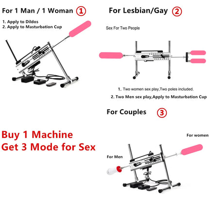 2026 Automatic Wireless Remote Sex Machine with Big Dildo for Women Love Machine Masturbation Sex Toys for Men Couples 18+ Adult