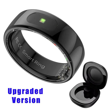 Smart Ring with Skin Temperature Measure,Message Call Reminder,Sport Health Sleep Monitor,IP68 5ATM,Music Video Control Function