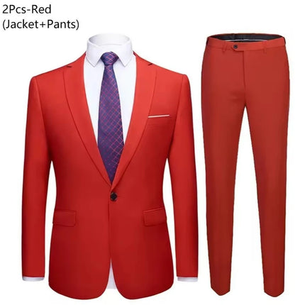 Suits For Men Wedding 2 Pieces Set Elegant Jackets Pants  Blazers Slim Fit Formal Outfit Fashion Business Classic 2025 Costume
