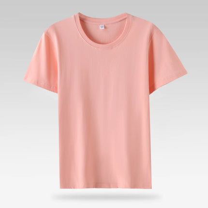 Women 100% Cotton T Shirts.Casual Female Regular Fit Soft Tees Short Sleeve Summer Tops.Yellow Pink Green White