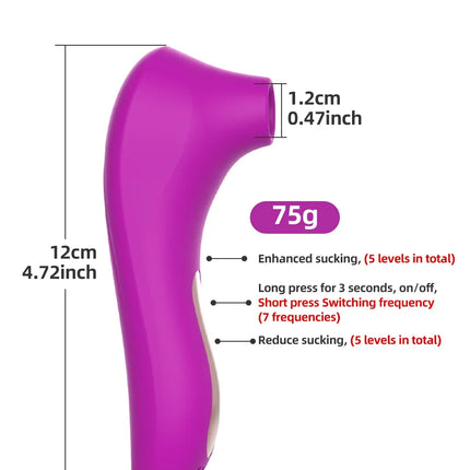 Clit Sucker Vagina Sucking Vibrator Clitoris Stimulator Blowjob Oral Nipple Licking Sex Toy for Women Masturbator Erotic Product